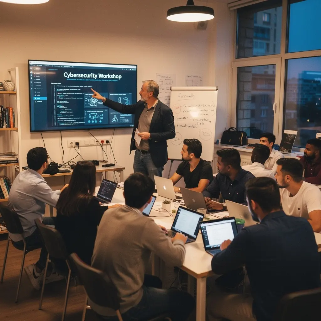 Kiberbiztonsági tanúsítvány oklevél képe, amely a szakmai elismerést szimbolizálja.