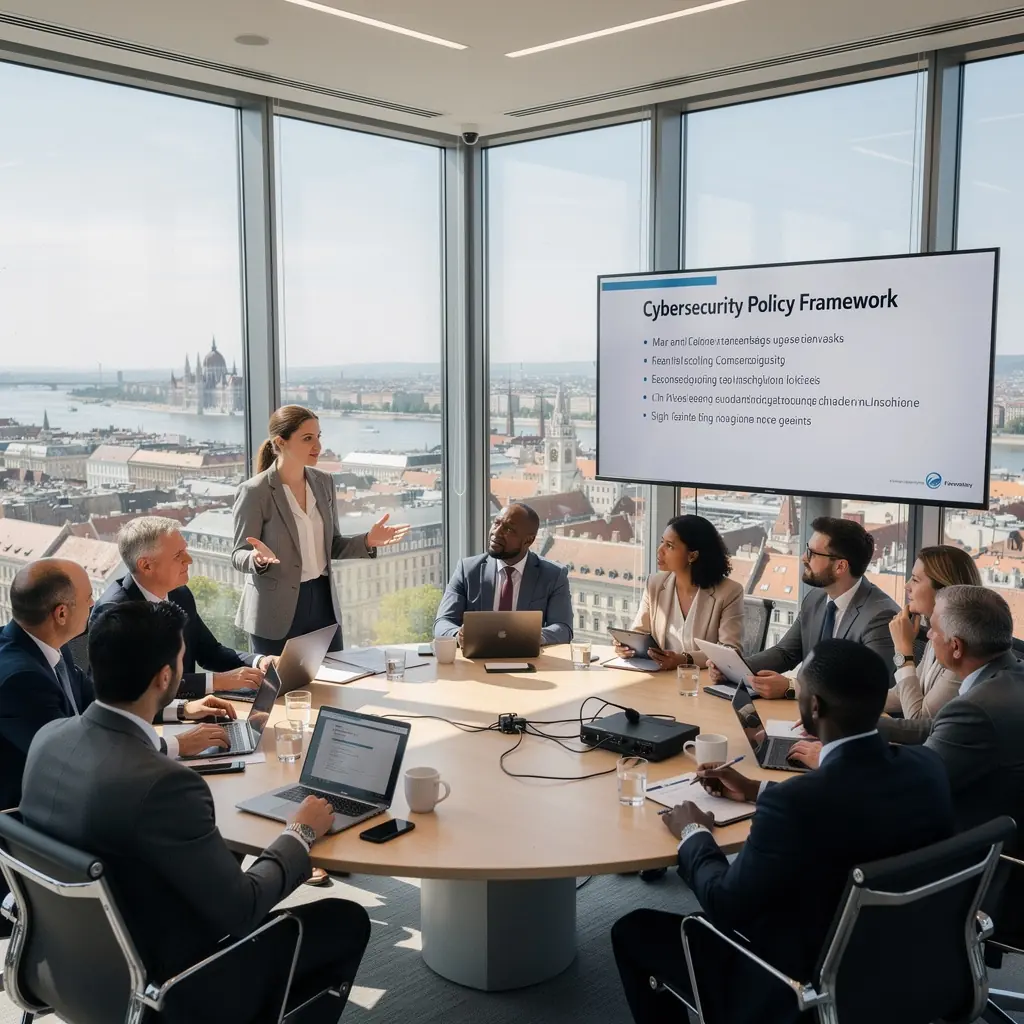 Kép egy számítógépes hálózatról, amely védi az érzékeny adatokat a kibertámadások ellen.